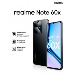 Смартфон realme Note 60x 3/64GB Marble Black (мраморный черный)