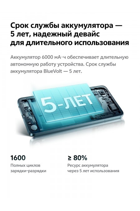 Смартфон vivo Y04s 4/256GB Titanium Glow (титановое сияние) 5