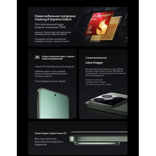 Смартфон Xiaomi 15 Pro 5G 12/256GB (NFC) (CN) White (белый) 4