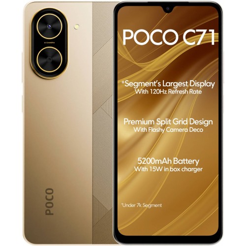 Смартфон Xiaomi Poco C71 3/64GB (NFC) (RU/A) Gold (золотой) 