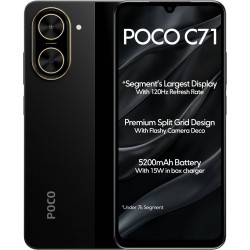 Смартфон Xiaomi Poco C71 4/128GB (NFC) (RU/A) Black (черный)