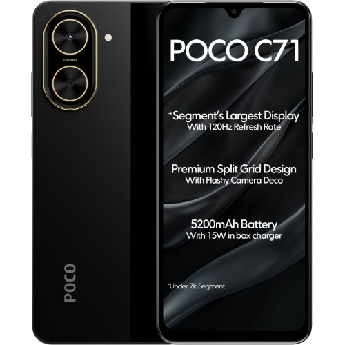 Смартфон Xiaomi Poco C71 4/128GB (NFC) (RU/A) Black (черный) 