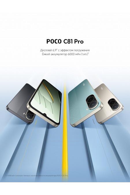 Смартфон Xiaomi Poco C81 Pro 4/256GB (NFC) Black (черный) 6