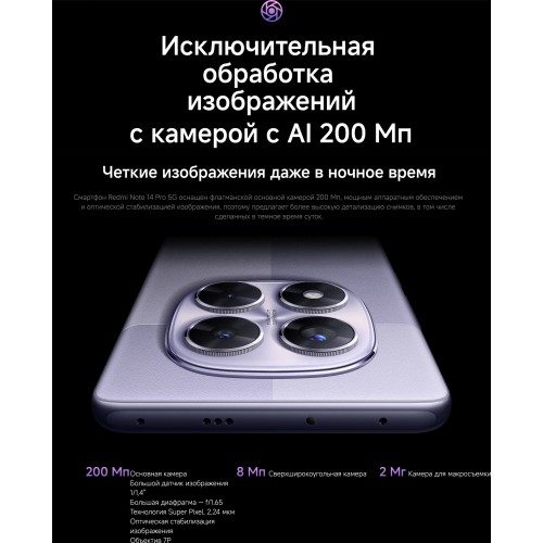 Смартфон Xiaomi Redmi Note 14 Pro 5G 12/256GB (NFC) (Global Version) Midnight Black (полночный черный) 9