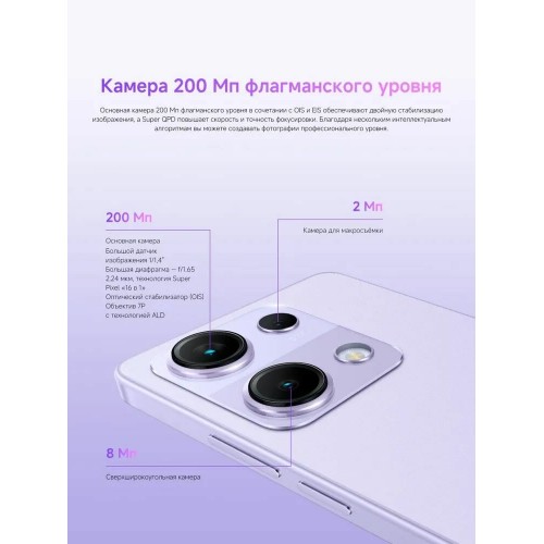 Смартфон Xiaomi Redmi Note 14S 8/128GB (NFC) (Global Version) Midnight Black (полночный черный) 6