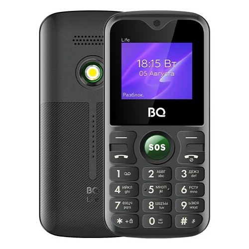 Телефон BQ 1853 Life Black/Green (черный/зеленый) 