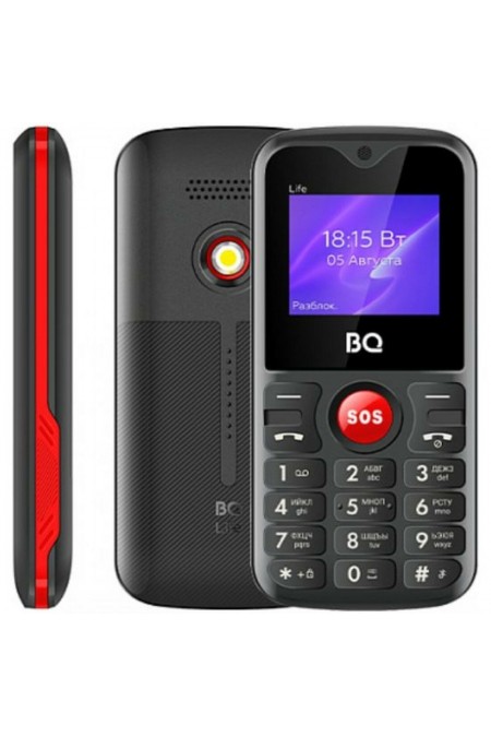 Телефон BQ 1853 Life Black/Red (черный/красный) 
