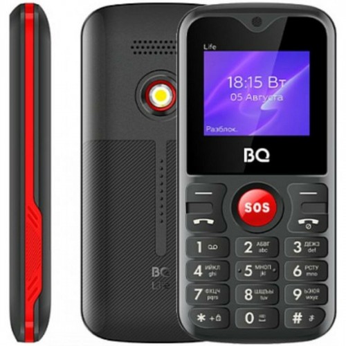 Телефон BQ 1853 Life Black/Red (черный/красный) 