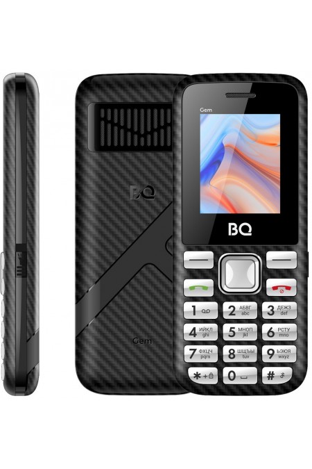 Телефон BQ 1860 Gem (без СЗУ в комплекте) Black (черный) 