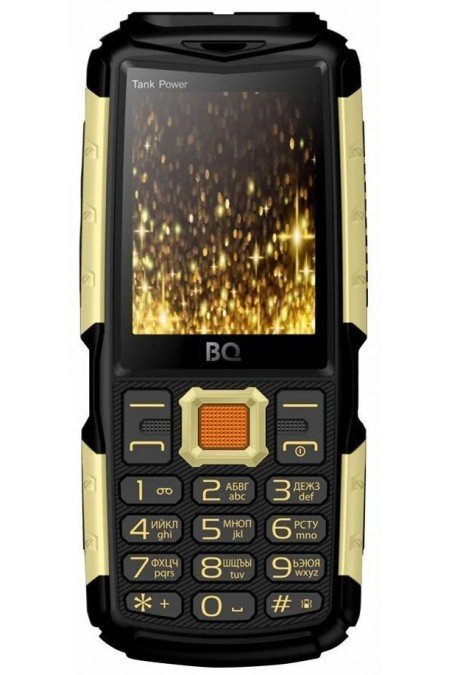 Телефон BQ 2430 Tank Power Black/Gold (черный/золотой) 1