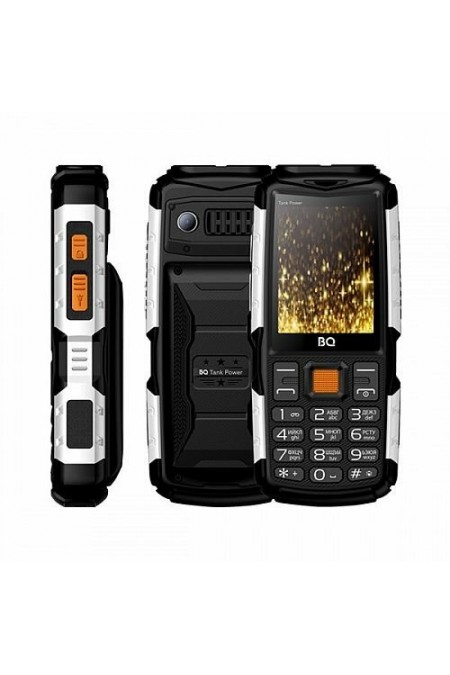 Телефон BQ 2430 Tank Power Black/Silver (черный/серебристый) 