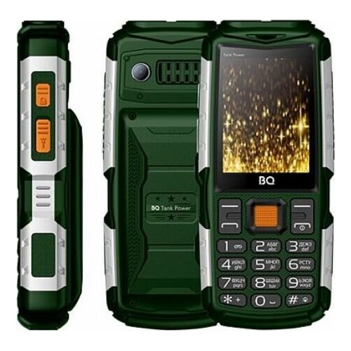 Телефон BQ 2430 Tank Power Green/Silver (зеленый/серебристый) 1
