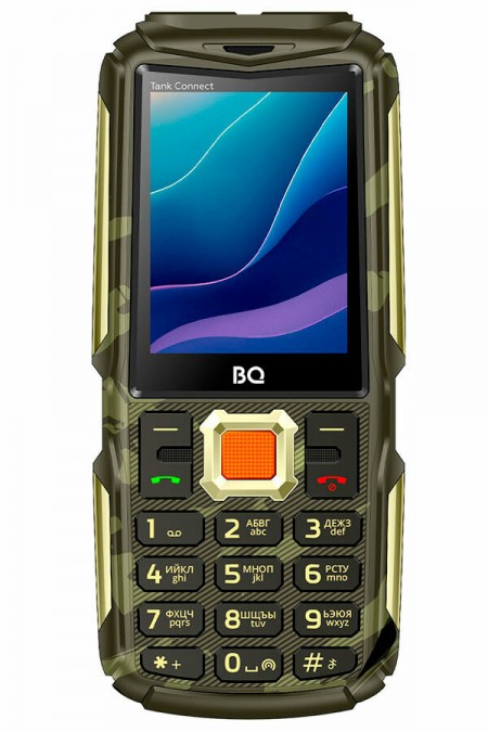 Телефон BQ 2430L Tank Connect Camouflage/Gold (камуфляж/золотой) 