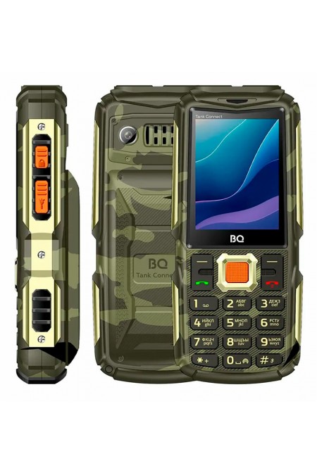 Телефон BQ 2430L Tank Connect Camouflage/Gold (камуфляж/золотой) 4