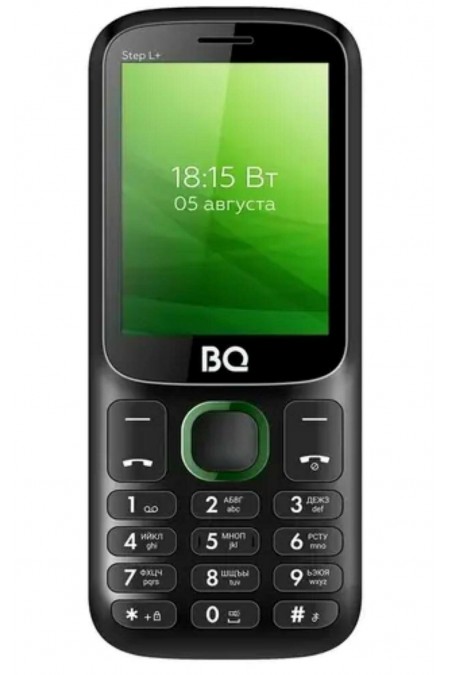 Телефон BQ 2440 Step L+ Black/Green (черный/зеленый) 1