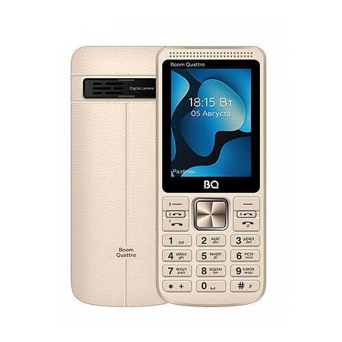 Телефон BQ 2455 Boom Quattro Gold (золотой) 