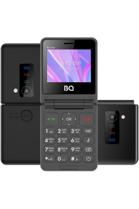 Телефон BQ 2456 Pocket Black (черный) 