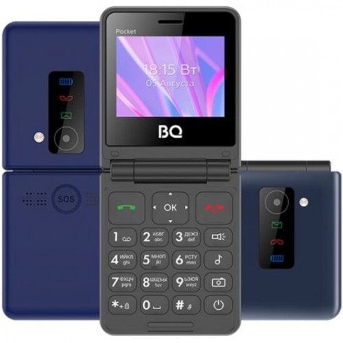 Телефон BQ 2456 Pocket Dark Blue (темно-синий) 
