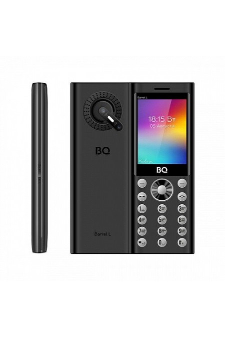 Телефон BQ 2458 Barrel L Black/Silver (черный/серебристый) 