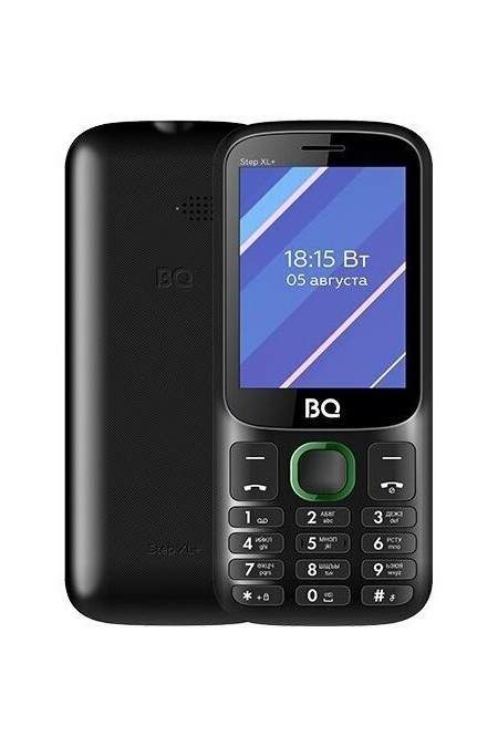 Телефон BQ 2820 Step XL+ Black/Green (черный/зеленый) 