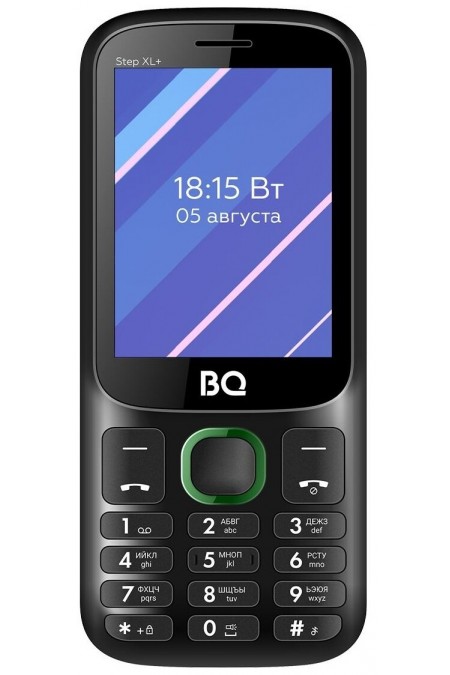 Телефон BQ 2820 Step XL+ Black/Green (черный/зеленый) 1