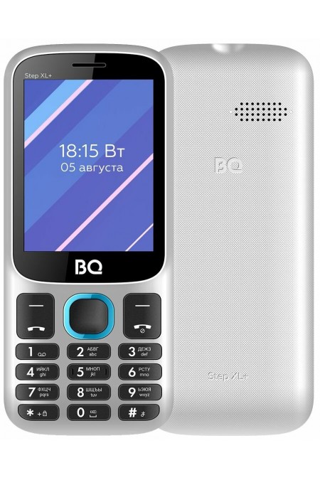 Телефон BQ 2820 Step XL+ White/Blue (белый/синий) 