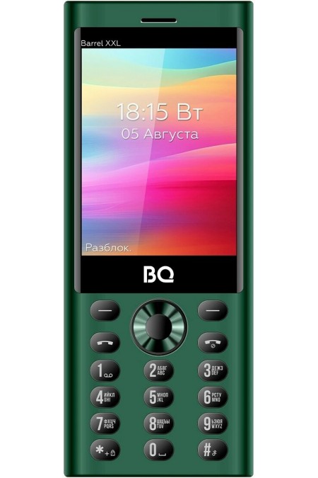 Телефон BQ 3598 Barrel XXL Green/Black (зеленый/черный) 1
