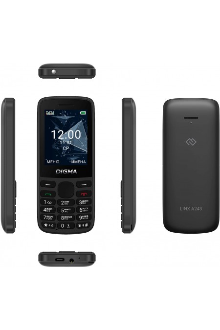 Телефон DIGMA LINX A243 Black (черный) 6