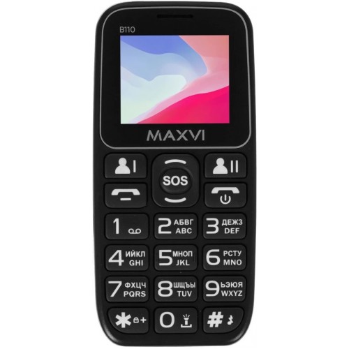 Телефон MAXVI B110ds Black (черный) 