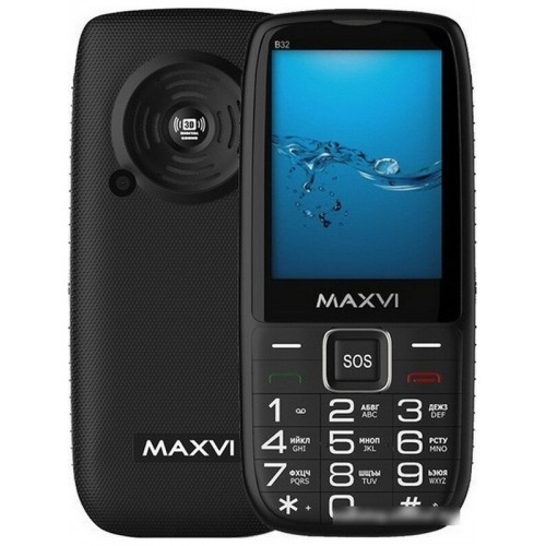 Телефон MAXVI B32 Black (черный) 5