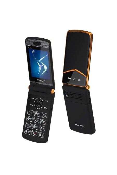 Телефон MAXVI E11ds Black/Gold (черный/золотой) 