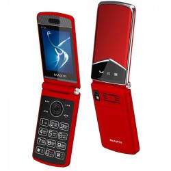 Телефон MAXVI E11ds Red/Silver (красный/серебристый)
