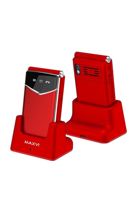 Телефон MAXVI E11ds Red/Silver (красный/серебристый) 3