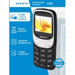 Телефон MAXVI K200 Black (черный)