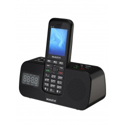 Телефон MAXVI RT-03 + док-станция Black (черный)