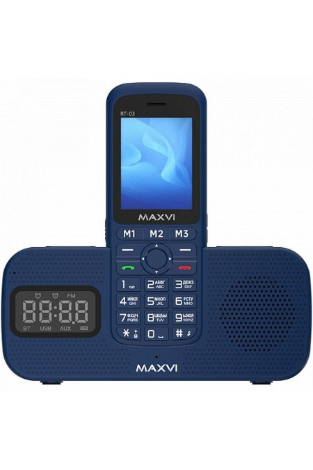 Телефон MAXVI RT-03 + док-станция Blue (синий) 4