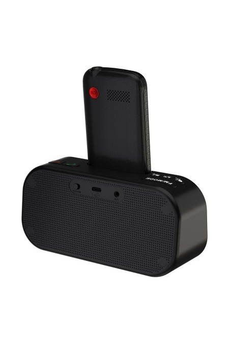 Телефон MAXVI RT-04 + док-станция Black (черный) 1