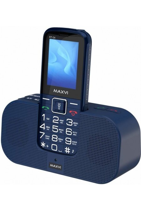 Телефон MAXVI RT-04 + док-станция Blue (синий) 