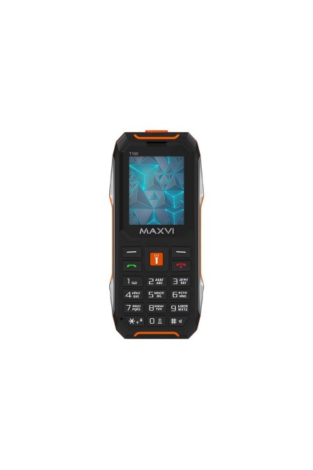 Телефон MAXVI T100 Black/Orange (черный/оранжевый) 
