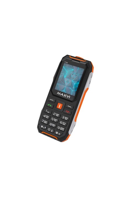Телефон MAXVI T100 Black/Orange (черный/оранжевый) 1
