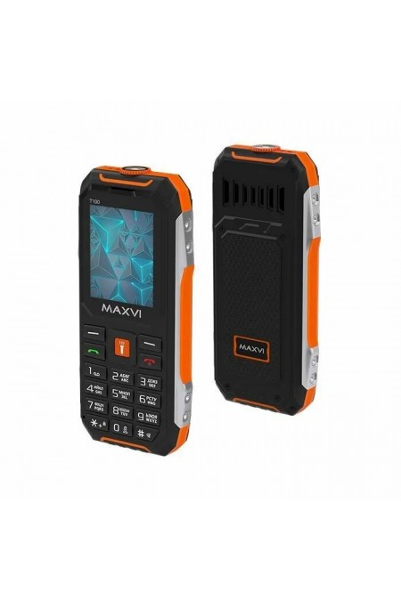 Телефон MAXVI T100 Black/Orange (черный/оранжевый) 4
