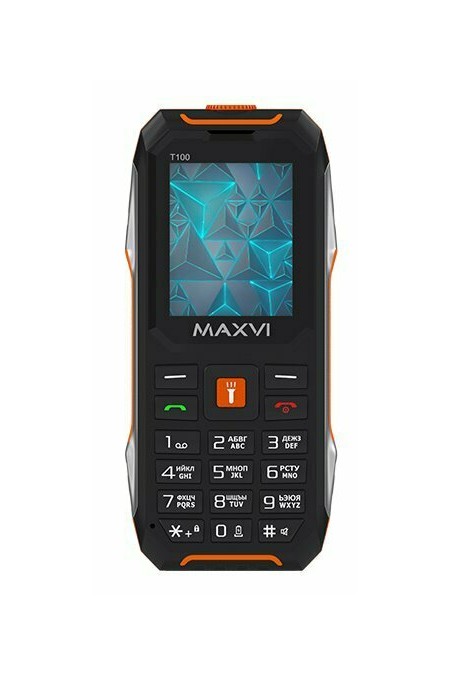 Телефон MAXVI T100 Black/Orange (черный/оранжевый) 6