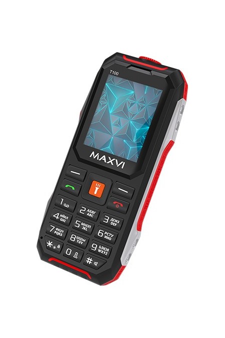 Телефон MAXVI T100 Black/Red (черный/красный) 7
