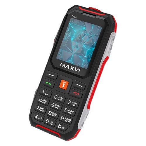 Телефон MAXVI T100 Black/Red (черный/красный) 7