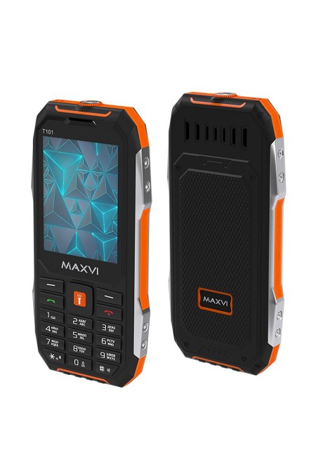 Телефон MAXVI T101 Black/Orange (черный/оранжевый) 