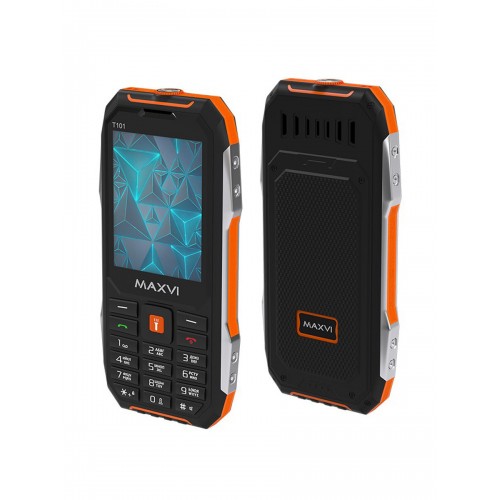 Телефон MAXVI T101 Black/Orange (черный/оранжевый) 