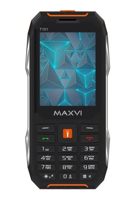 Телефон MAXVI T101 Black/Orange (черный/оранжевый) 9