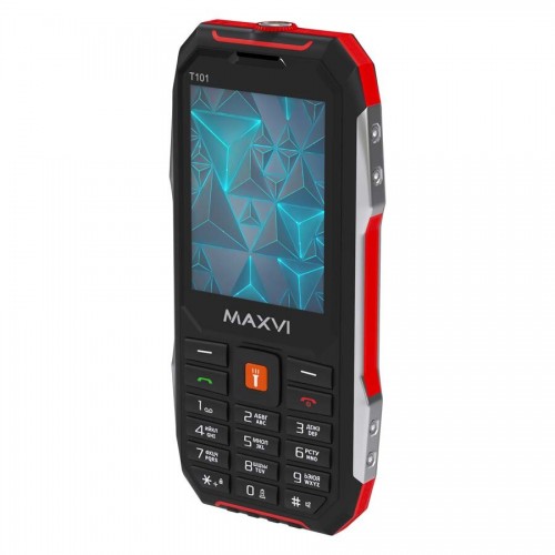 Телефон MAXVI T101 Black/Red (черный/красный) 