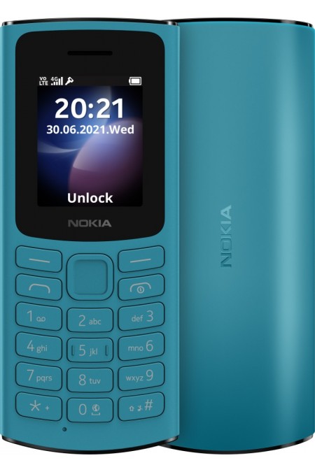 Телефон Nokia 105 2023 (TA-1557) Cyan (голубой) 