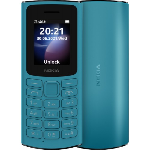 Телефон Nokia 105 2023 (TA-1557) Cyan (голубой) 